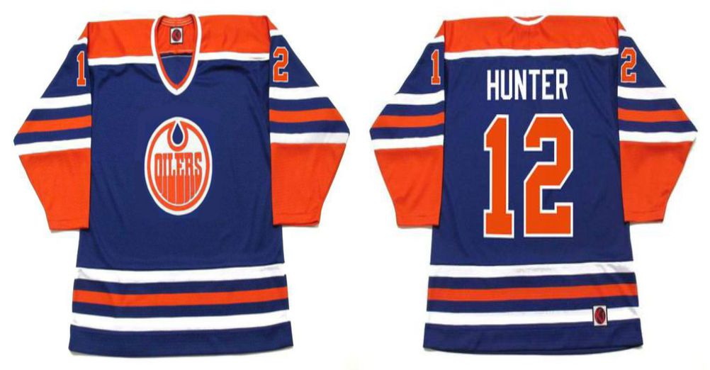 2019 Men Edmonton Oilers 12 Hunter Blue CCM NHL jerseys